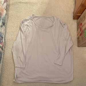 LOFT Women's Soft Beige Long Sleeve Tee